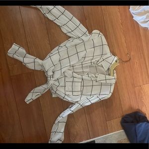 Button up tied shirt